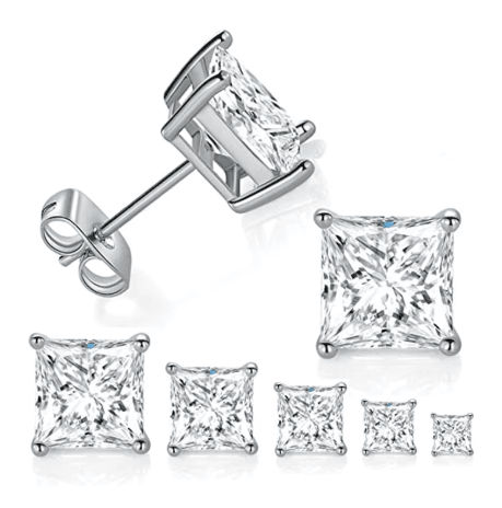 Flex Square Stud Earrings 925 Sterling Silver - Image 2