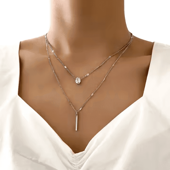 Elegant Women's Multilayer Gold | Silver Plated Necklace - Image 3