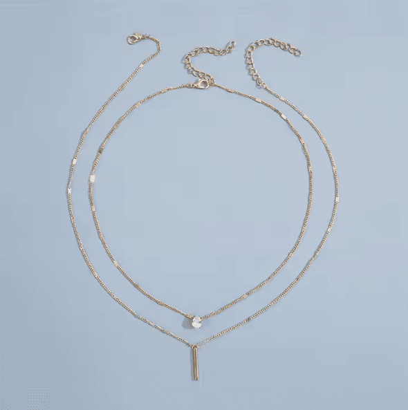 Elegant Women's Multilayer Gold | Silver Plated Necklace - Image 2