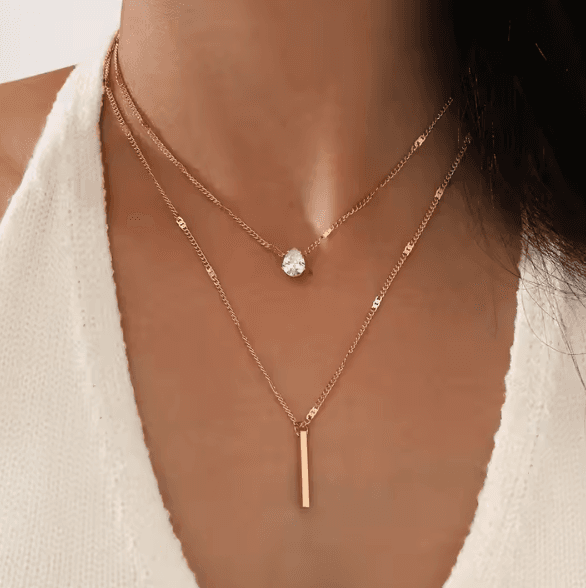 Elegant Women's Multilayer Gold | Silver Plated Necklace
